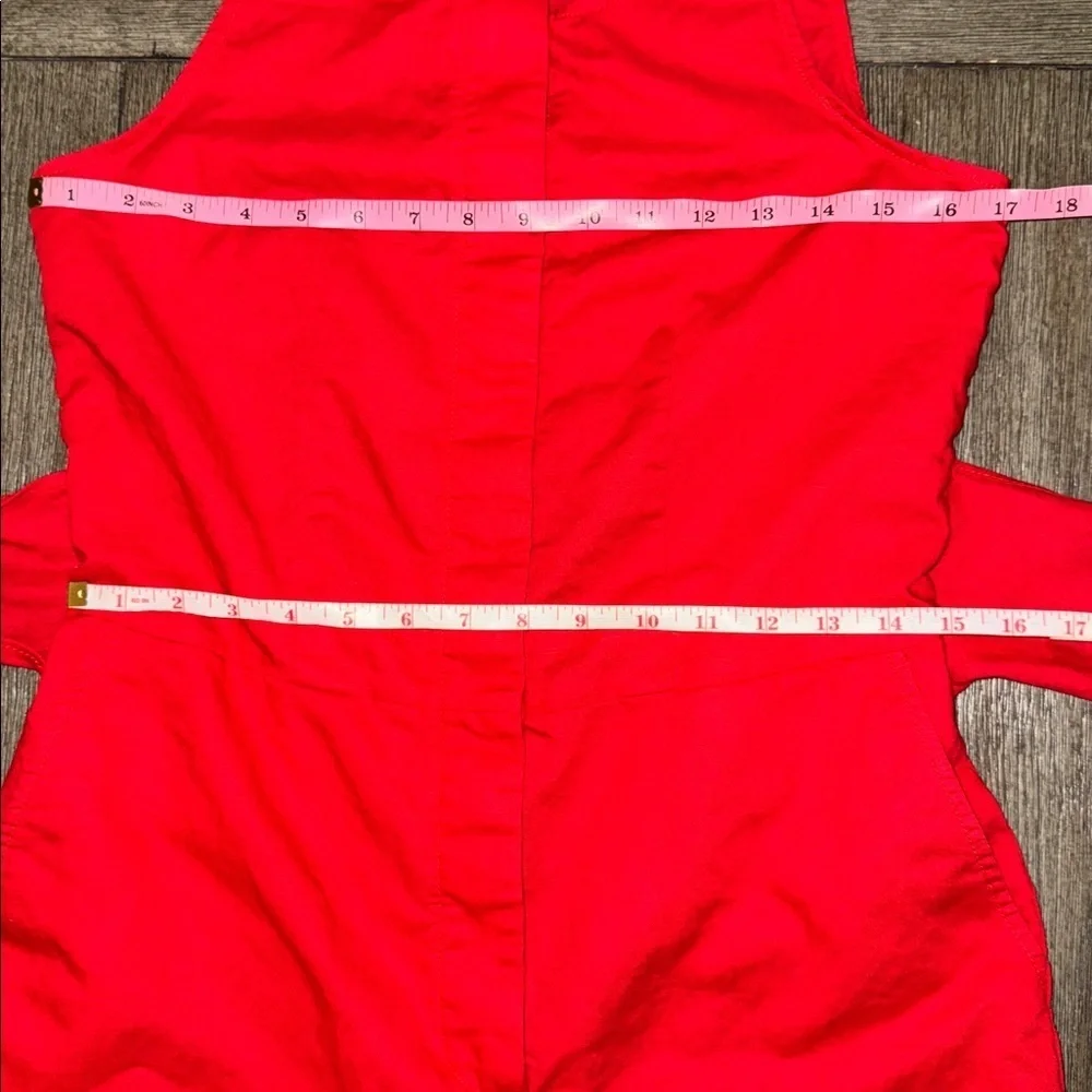 Banana Republic Sleeveless Button Front Jumpsuit Ultra Red
